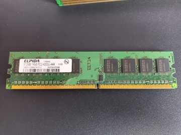 Elpida 512 MB 1Rx8 PC2-4200U-444