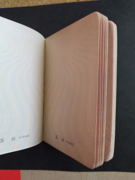 Paszport książeczka Chiny