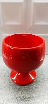 Kielich ceramiczny puchar czerwony sygnatura 