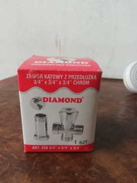 Zawór kątowy z przedłużką DIAMOND