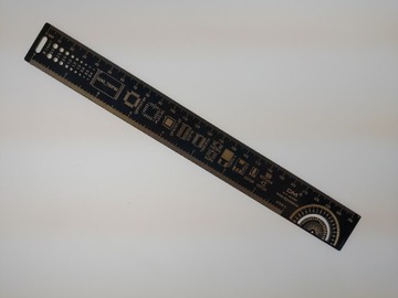 Linijka PCB 25cm dla elektronika, złocona