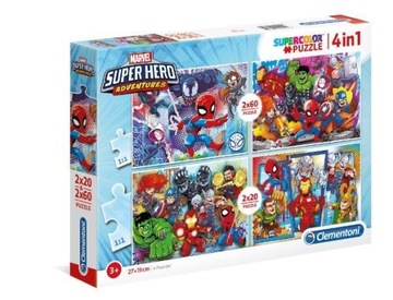 Clementoni Puzzle 2x20+2x60el Super Hero 