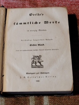 Goethe Zebrane prace 1840. Pierwsza  część 