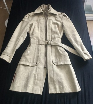 Prada płaszcz damski vintage beżowy khaki L 38 40