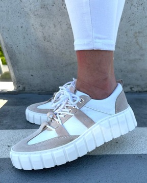 SNEAKERSY LOOK OFF KYLIE SKÓRA NATURALNA