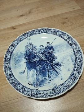 Duża porcelanowa patera Boch Delftd 