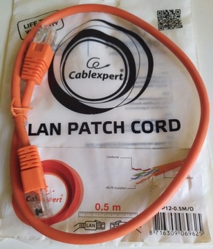 Kabel Ethernet LAN 0,5metra patchcord UTP CAT5