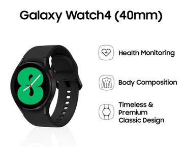 Samsung Galaxy Watch 4 (r860) 40mm Czarny Nowy