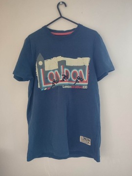 Niebieski t-shirt London S