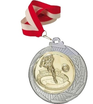 Medal Medale 70mm SREBRO + szarfa + tabliczka