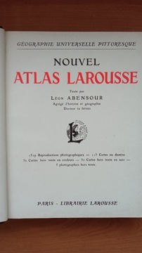 Nouvel Atlas Larousse, 1924