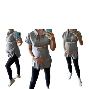 Ciążowa koszula długa tunika w paseczki XL/42