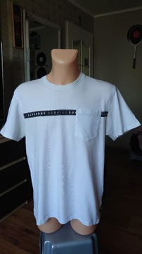Superdry t-shirt męski XL biały kieszonka surplus 