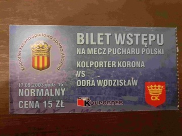 KORONA KIELCE - ODRA WODZISŁAW 2003 P.P.