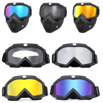 gogle maski motor cross quad ścigacz okulary 