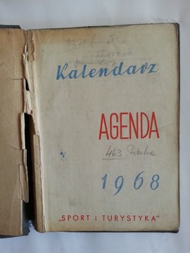 Kalendarz 1968 r. Zapisany