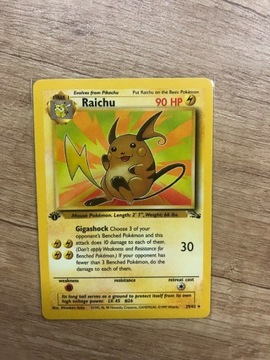 Pokemon Raichu fossil 1 edition 29/62