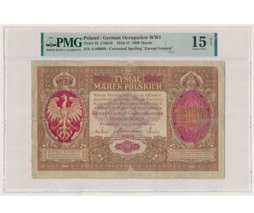 1000 marek Polskich 1916r. PMG 15