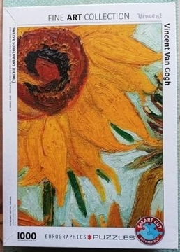 Puzzle 1000, Van Gogh, Słoneczniki (detale)