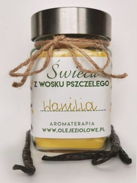 Świeca z Wosku Pszczelego |Wanilia|- duża - 300gr