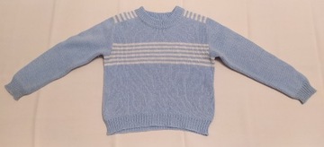 Sweter dziecięcy – PASKI – niebieski