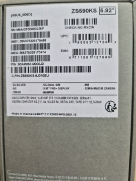 Asus Zenfone 8 G/256 GB srebrny