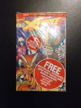 X-Force Vol. 1, No. 1, 1991, Marvel, folia,karty