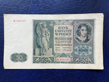 50 złotych 1941 ser. B