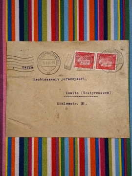 całość pocztowa koperta Berlin - Konitz