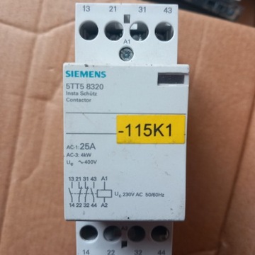 Stycznik Siemens 230 V IP20 20 A