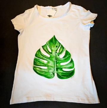 T-shirt handmade r.S - Monstera deliciosa - 4F