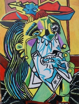 obraz olejny Pablo Picasso płacząca kobieta kubizm