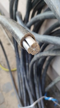 Kabel ziemny 4x50 aluminium, przewód 37 i 22 mb 
