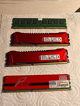 PAMIĘĆ RAM DDR3 20GB, różne taktowania, 4 sztuki