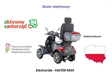 Skuter elektryczny, czterokołowy.FASTER MAX. 