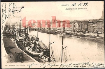 SZCZECIN Stettin Hafenpartie port Trenkler 1899