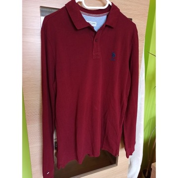 Bluza polo U.S. Polo Assn. Bordowa S koszula 