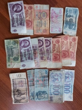 Banknoty ukraina Rosja Czechosłowacja 