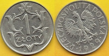 Moneta 1 zl 1929 w bardzo ładnym stanie