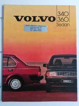 Prospekt  Volvo 340/360 Sedan 1984 . UNIKAT