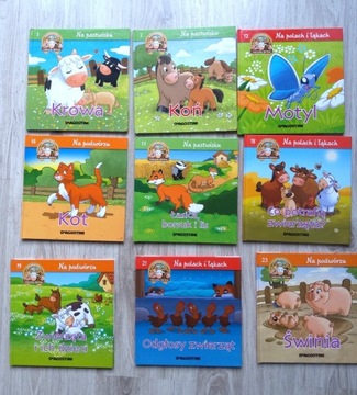Zestaw 9 książek dziecięcych Zwierzęta Deagostini