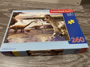 2x Puzzle Castorland 120 i 260 el Straż i Dino