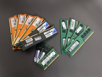 Zestaw pamięci RAM DIMM oraz SODIMM DDR2