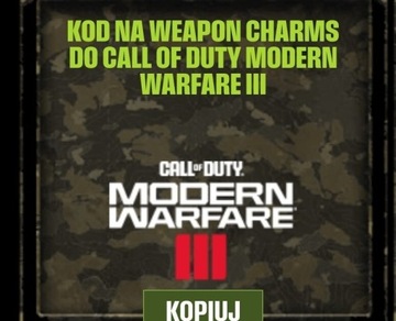 Weapon Charms kod Call of Duty modern Warfare 3