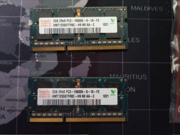 Pamięć RAM DDR3 Hynix HMT125S6TFR8C-G7 2 GB