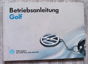 Fabryczna instrukcja obsługi Volkswagen Golf II 