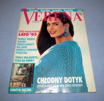 Verena 2/1993 wzory sploty modne swetry modele