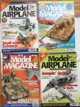 TAMIYA MODEL MAGAZINE, AIRPLANE. magazyn - 4 szt.