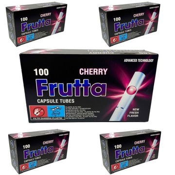 5 X FRUTTA CHERRY/WIŚNIA 100szt GILZY OWOCOWE 8mm