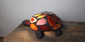 Lampka żółw z plastrami agatu 